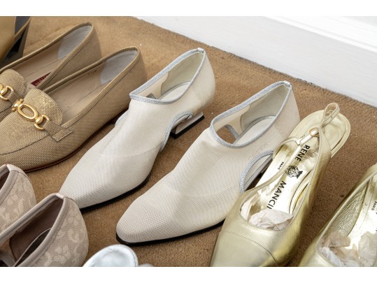 Group Of 12 Pair Of Designer Used And New Shoes - Size 7 1/2 - 8