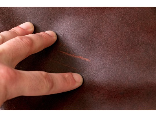 Quality Restoration Hardware Oxblood Leather Sectional