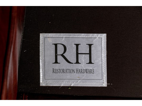 Quality Restoration Hardware Oxblood Leather Sectional