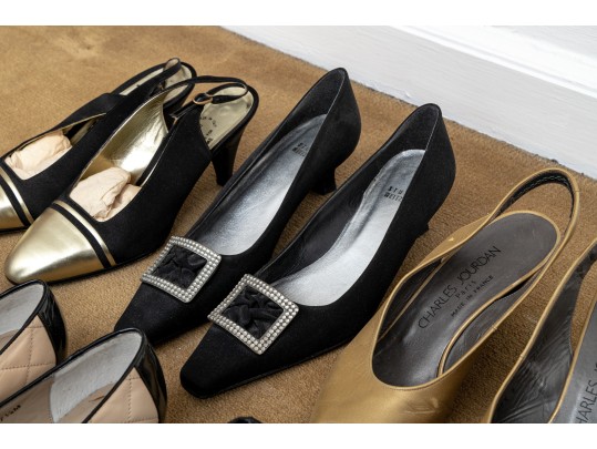 Group Of 12 Pair Of Designer Used And New Shoes - Size 7 1/2 - 8