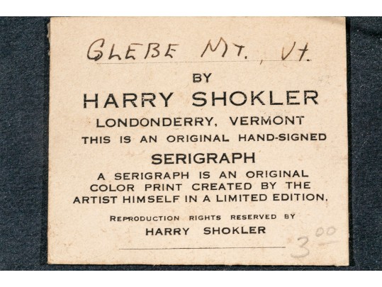 Harry Shokler (Am., 1896-1978) Two Framed Serigraphs, VT Winter Landscapes