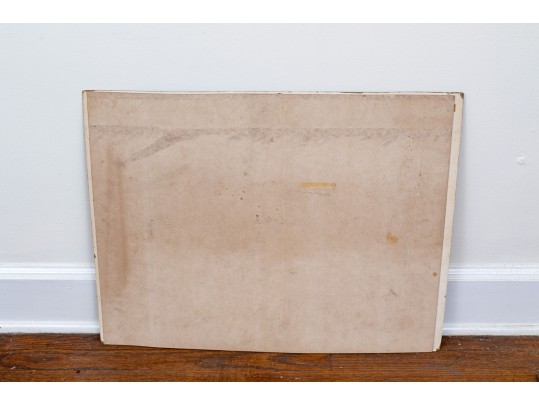 Donald Sargeant (20th C.) Work On Paper, Spaceship Orbiting In Space, Signed