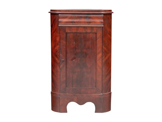 Mahogany American Empire Corner Cabinet