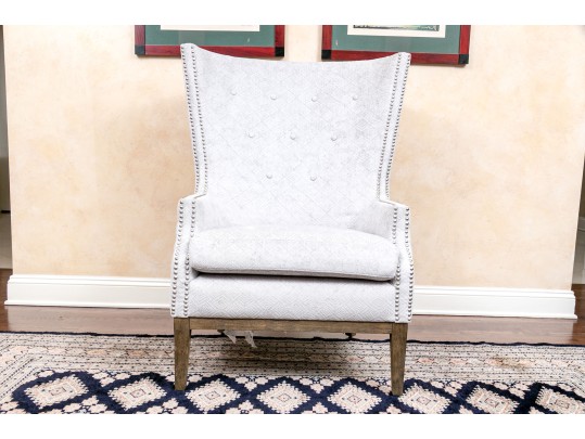 Contemporary Upholstered Wing Chair