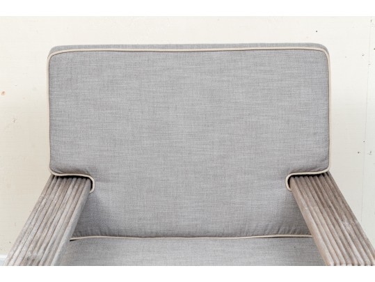  Heavy & Solid Sutherland Teak Armchair With Custom Cushions & Ottoman