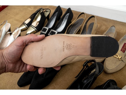 Group Of 12 Pair Of Designer Used And New Shoes - Size 7 1/2 - 8