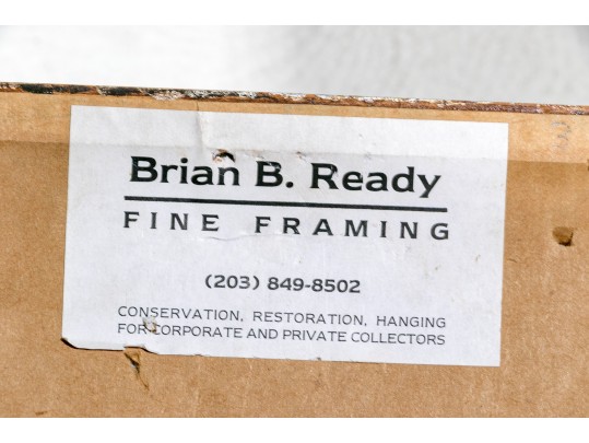 Asian Signed Watercolor On Hand Made Paper, School Of Fish