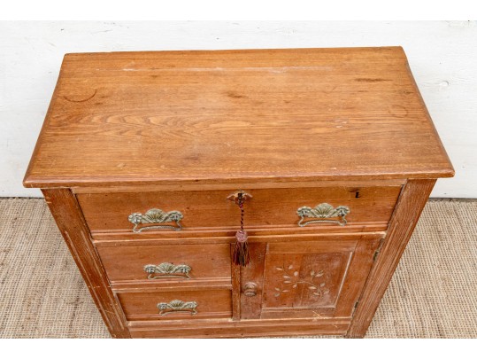 Antique Oak Wash Stand, For Restoration