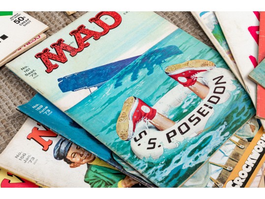 Massive Collection Of Vintage Mad Magazine Comic Books, In Excess Of 80 Magazines