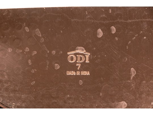 Hammered Copper Over Stainless Oval Tray