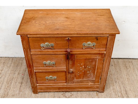 Antique Oak Wash Stand, For Restoration