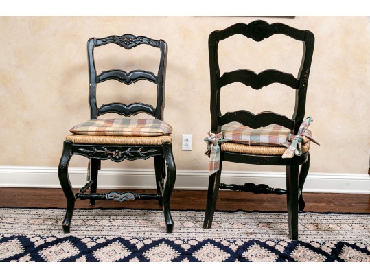 Set Of Six Vintage French Country Style Dining Chairs 