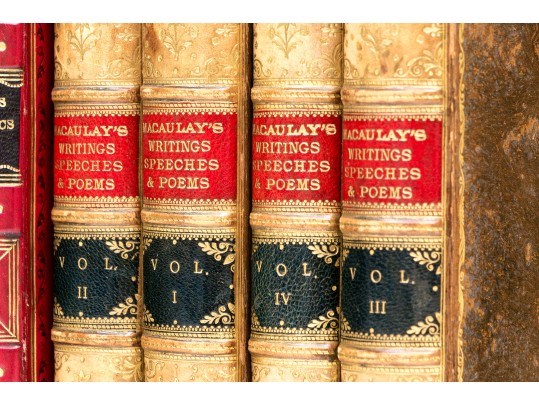 Two Sets Of 19th Century Leatherbound Books