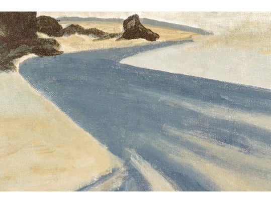 William M Locker, Oil On Board, Coastal Landscape, 1990