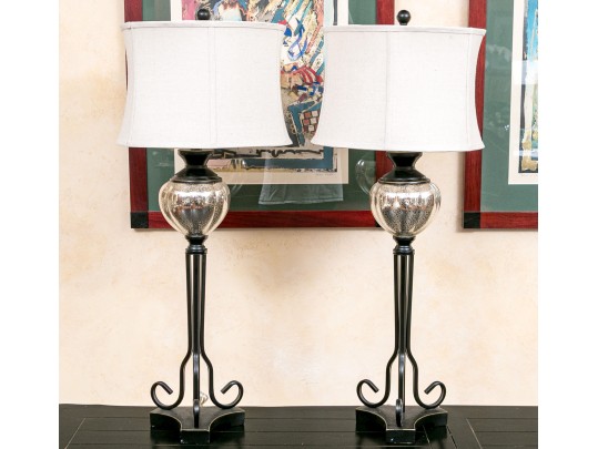 Pair Of Contemporary Decorative Table Lamps 