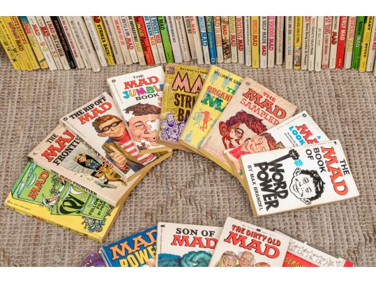 Collection Of Vintage Mad Paperbooks, Approximately 80
