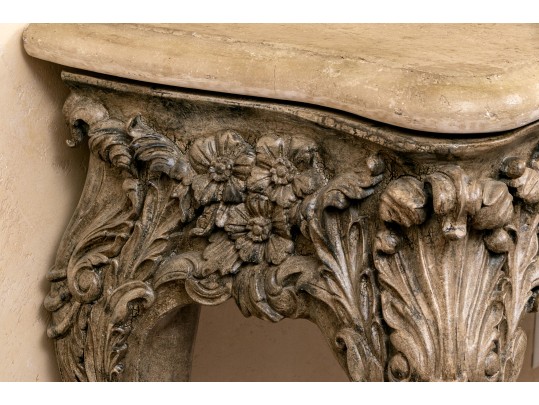 Vintage French Baroque Style Console Table 