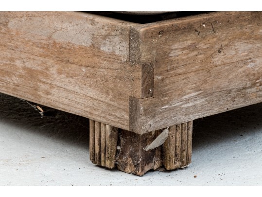  Heavy & Solid Sutherland Teak Armchair With Custom Cushions & Ottoman