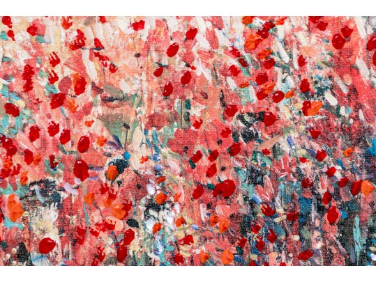 Embellished Giclee, Pink Garden