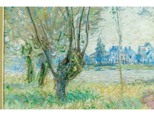 After Claude Monet, Color Print, Figure In A Verdant Landscape