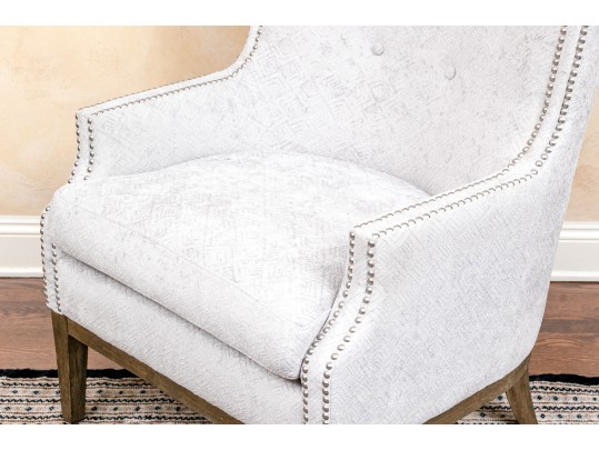 Contemporary Upholstered Wing Chair