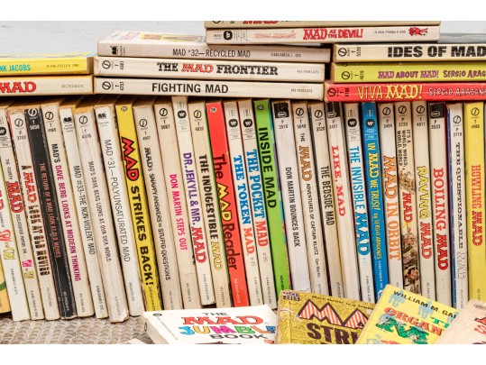 Collection Of Vintage Mad Paperbooks, Approximately 80