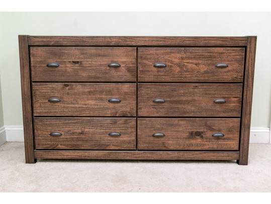 Modern Style Wood Double Dresser