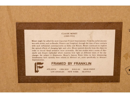 After Claude Monet, Color Print, Figure In A Verdant Landscape