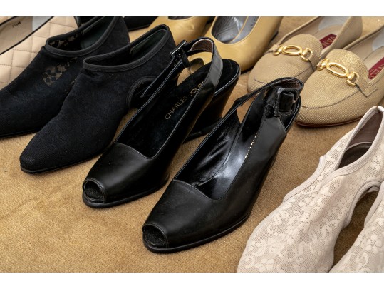 Group Of 12 Pair Of Designer Used And New Shoes - Size 7 1/2 - 8