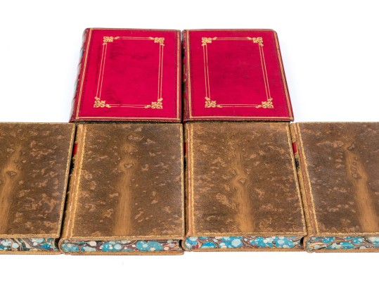 Two Sets Of 19th Century Leatherbound Books