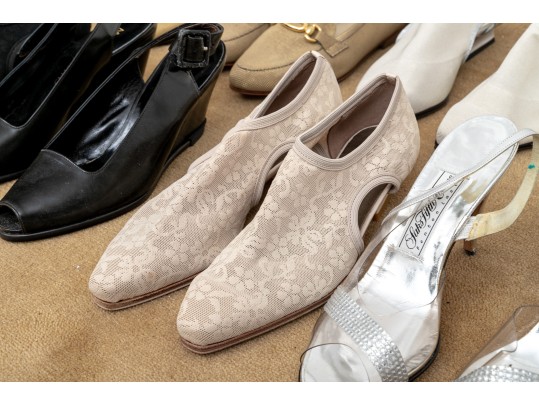 Group Of 12 Pair Of Designer Used And New Shoes - Size 7 1/2 - 8