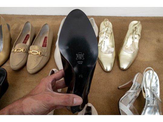 Group Of 12 Pair Of Designer Used And New Shoes - Size 7 1/2 - 8