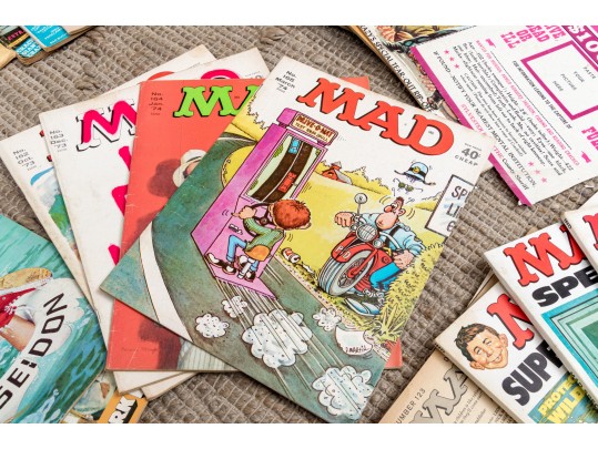 Massive Collection Of Vintage Mad Magazine Comic Books, In Excess Of 80 Magazines