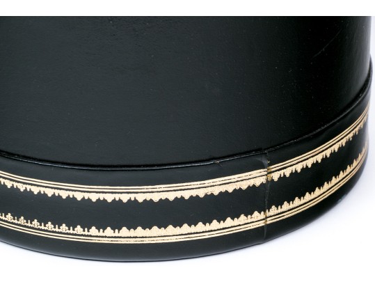 Scully & Scully Tooled Leather Covered Waste Bin By Duk-It