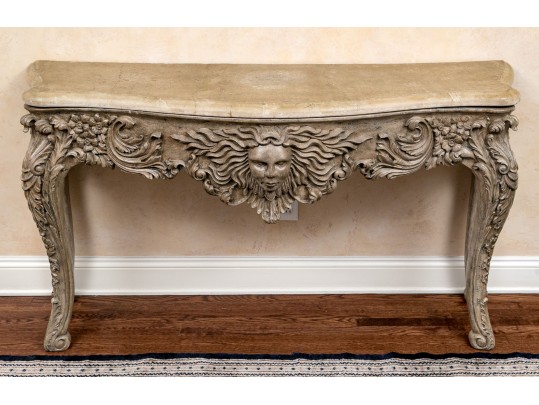 Vintage French Baroque Style Console Table 