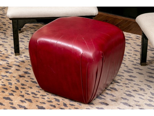 Fine Hancock & Moore Leather Ottoman