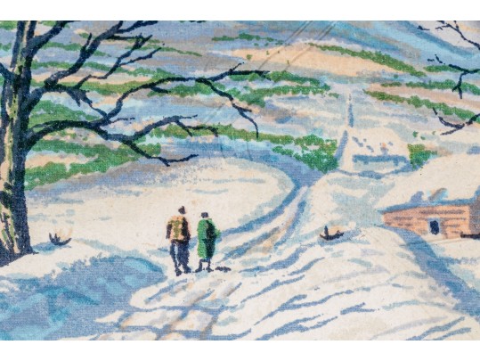 Harry Shokler (Am., 1896-1978) Two Framed Serigraphs, VT Winter Landscapes