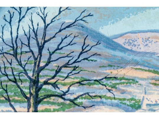 Harry Shokler (Am., 1896-1978) Two Framed Serigraphs, VT Winter Landscapes