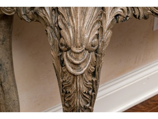 Vintage French Baroque Style Console Table 