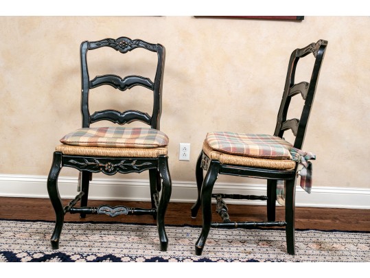 Set Of Six Vintage French Country Style Dining Chairs 
