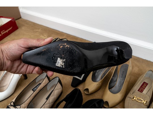 Group Of 12 Pair Of Designer Used And New Shoes - Size 7 1/2 - 8