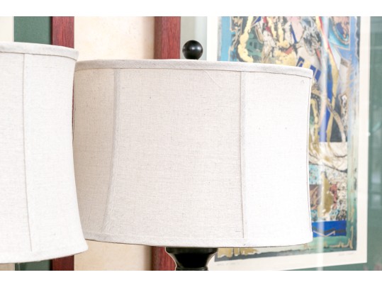 Pair Of Contemporary Decorative Table Lamps 