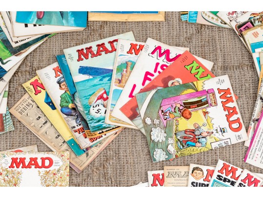 Massive Collection Of Vintage Mad Magazine Comic Books, In Excess Of 80 Magazines