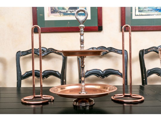 Collection Of Six Vintage Copper Items