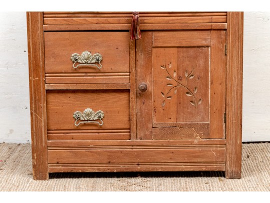 Antique Oak Wash Stand, For Restoration