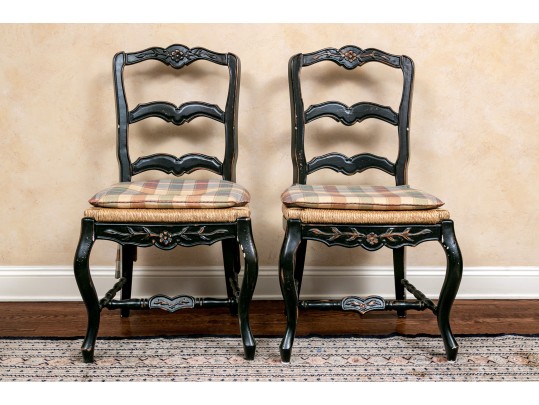 Set Of Six Vintage French Country Style Dining Chairs 