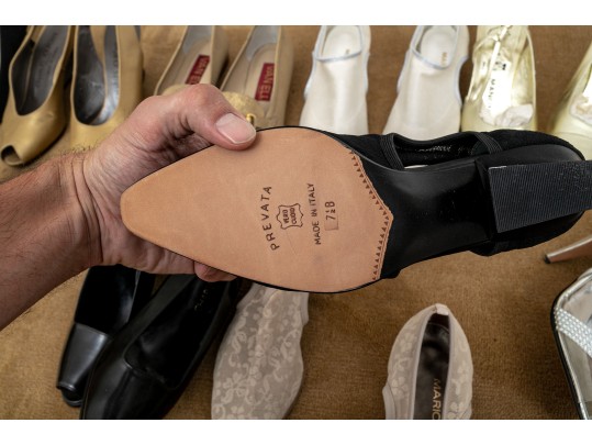 Group Of 12 Pair Of Designer Used And New Shoes - Size 7 1/2 - 8