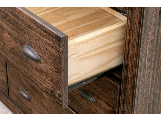 Modern Style Wood Double Dresser