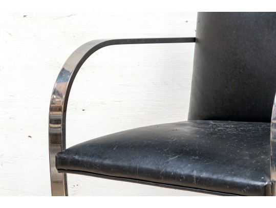 Mid Century Chrome Framed Armchair, Restoration Project