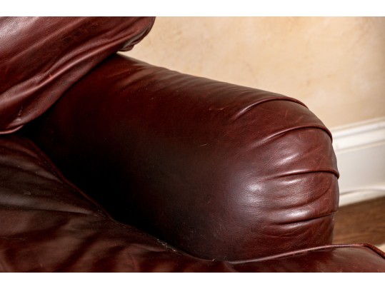 Quality Restoration Hardware Oxblood Leather Sectional